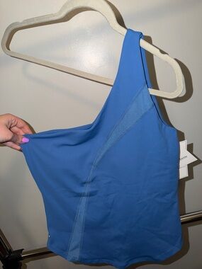 BuffBunny Royal Blue One-Shoulder Tank